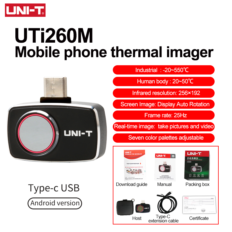 Cámara Termográfica UNI-T para - Thermal Imaging Camera 256X192 reseña y precio