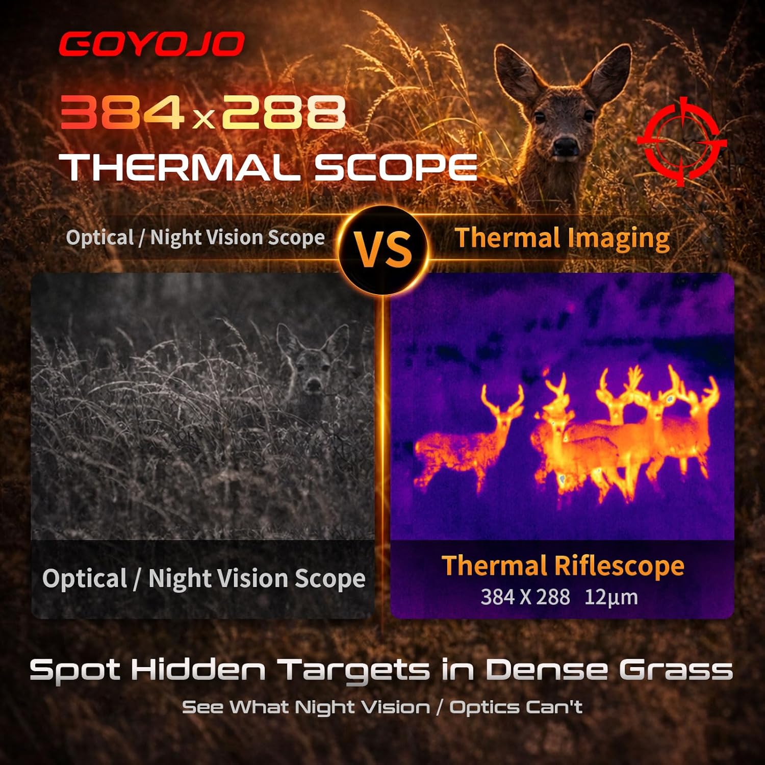 Mira térmica GOYOJO 384x288 co - Hunting Thermal Imaging Scope reseña y precio